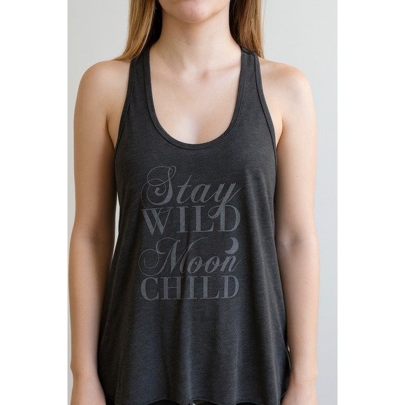 Bella Canvas Stay Wild Moon Child‎ Graphic Tank Top Women's Size S - Picture 1 of 6